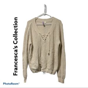 Francesca’s jersey knit sweater